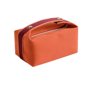 Custom logo Fashion Canvas Makeup Bag for Women Girls Cosmetics Storage Bag Outdoor Travel Portable Toilet Bags for Promotion