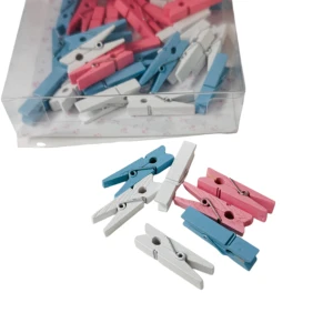 Colorful Mini Wooden Clothespin Clothes Wood Peg Photo Clip Clothespin for Photos Pictures Paper Crafts