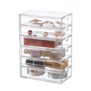 Acrylic Organizer Clear Stackable Storage Drawers Makeup Craft Vanity Countertop-Jewelry Art Supply Display Rack