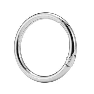 Small Round Carabiners Clips Metal Trigger Spring O Rings Snap Hooks DIY Charms Accessory For Keychains Bags