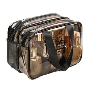Portable PVC Toiletry Bag Dry/Wet Separation Soap Saver Holder Drainer Transparent Plastic Storage for Travel Home Use Stock