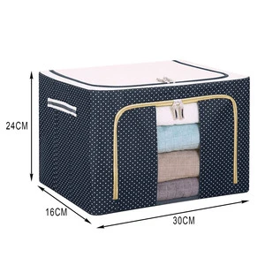 Large Capacity Clothes Storage Bag Organizer With Thick Fabric Transparent Steel Frame Waterproof
