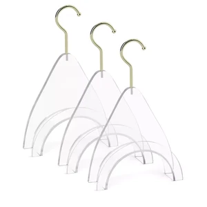 Acrylic Closet Organizer Coat Hanger Stand Clear Wall Hook Cloth Hanger Storage Rack for Single HQ Handbag Cleaning Bag Use