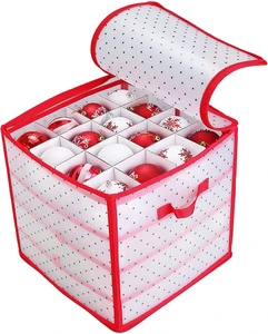 Behome Collection Clear Folding Christmas Ornament Storage Box 20-35L PP Plastic Eco-friendly Holiday Decorative Multifunctional