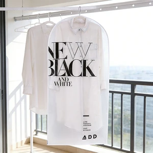 High Quality Thickened PEVA Dress Clothing Storage Bag Dust Proof Hanging Suit Garment Bag Cover with Custom Logo