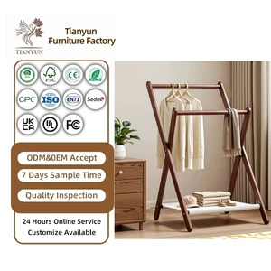 Beech Wood Coat Rack Vintage Style Bedroom Coat Stand Clothes Rack Bedside Evening Clothes Storage Solution Storage Rack