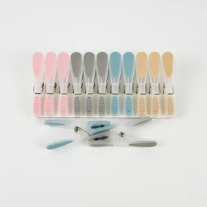 Clothing Pin Set Laundry Clothes Pins Clips With Springs Hanging Pegs Clips Colorful Plastic Clothespins