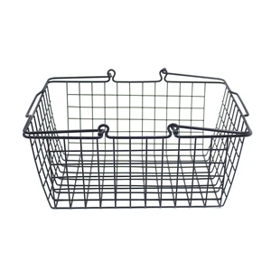 Multifunctional Folding Wire Basket with Steel and Black Color Vegetable Storage Basket