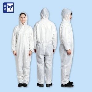 Disposable Protective Coverall Microporous Barrier Clothing Dust Protection Chemical Safety Suit