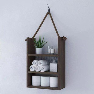 Hot Sale Customized Wooden Wall-Mounted Storage Rack for Living Room and Bathroom for Household Adornment & Organization