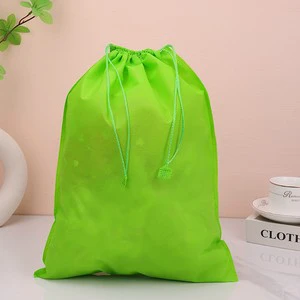 Custom Printed Fabric Non Woven Dust Cover Drawstring Bags for Handbags Clothing Shoes