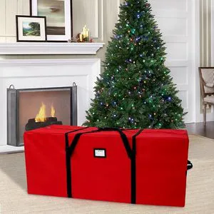 Christmas Tree Storage Box Containers Fits 7.5 Ft Artificial Trees Heavy Duty 600D Oxford Waterproof Eco-Friendly Green Bag