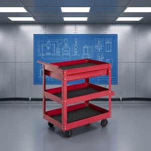 Cold Rolled Steel Cabinet Mobile Tool Trolley Cabinet Durable Modular Workbench Cabinet