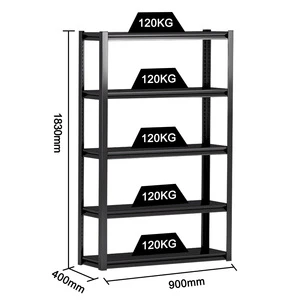 Morgie Warehouse Garage 5 Layers Stainless Steel Boltless Shelving Corrosion Protection Powder Coated Storage Rack