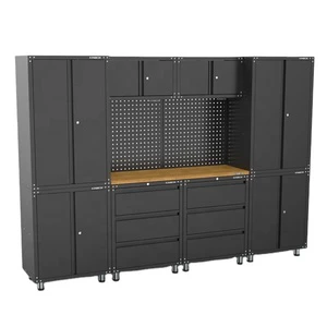Kinbox 11 Pieces Modular Garage Cabinet Hardware Work Table for Tool Storage