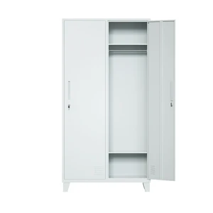 2-Door Metal Steel Storage Locker Key-Lock Wardrobe Closet for Gym Industrial Staff Workshop-for Staff Storage Solution