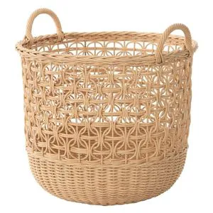 Premium Quality Handmade Natural Rattan Jute Yarn Brown Circle Storage Basket Set Eco-Friendly Modern Kitchen Decorative Woven