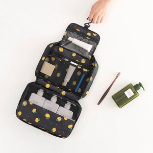 290D Twill Polyester Hanging Toiletry Bag Travel Organizer Storage Bag for Bathroom