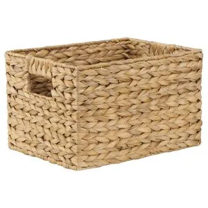 Hapro Natural Boho Seagrass Rattan Vietnam Wholesale Set Woven Water Hyacinth Storage Basket Non-Slip Braided Rectangle Flexible