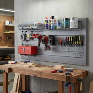 Plastic Cellular PVC Slatwall Panels for Garage and Storage System for Household Store and Warehouse