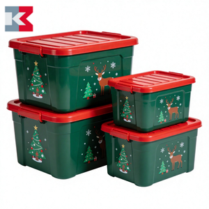 JK MOLD OEM Injection Molding Christmas Storage Box-Custom Size PP Plastic Gift Organizer for Decor