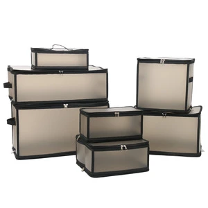 Multi-functional Save Space Box Stackable Black Storage Box Waterproof PP Transparent Clear Organizers Shoe Box Storage