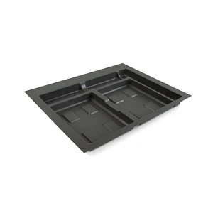 Emuca Spain Model 8196923 Anthracite Gray Plastic 600 mm Module Recycle Kitchen Drawer Container Base 2 Drawers