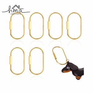 Oval Durable Eco-Friendly Brass Spring Clip Custom Bag Clip for Portable Folding Purse Accessories