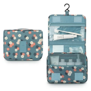 Women Foldable Travel Large Makeup Cosmetic Wash Bag Organizer Pouch Hanging Toiletry Bag for Bathroom