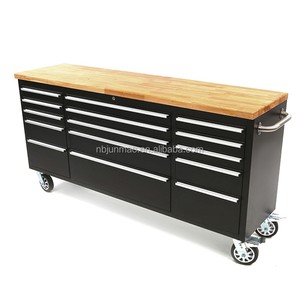 72 Inch Tool Trolley Cart 15 Drawers Heavy Duty Mechanics Tool Bench Garage Storage Workstation Rolling Tool Chest Drawers