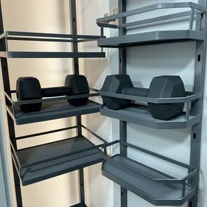 Modern Iron Kitchen Cabinet Accessories Pantry 6-Layer Pull-Out Storage Organizers in Cabinets