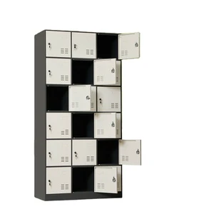18 Door Locker Cabinet Gym Iron Staff Locker Wardrobe Cabinet Steel Storage Locker Cabinet