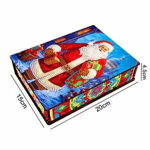 Easy DIY Craft for Adults Children New Year's Diamond Painting Storage Box Christmas Diamond Art Set Supplies Storage Box