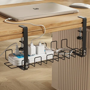 Metal Offices Cable Rack Cord Organizer With Clamp Mount for Electric Wire Management Home Desk Cable Tray