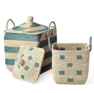 Handmade Basket Woven Storage Organizer for Home Decor and Laundry Use Wholesale Vietnam Basket Supplier