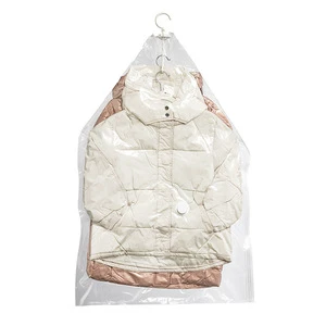 Wholesale Household Transparent Hanging Compression Coat Bag Large Plastic Wardrobe Storage Artifact with Dustproof Feature