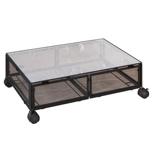 For Single-Tier Metal Under-Bed Storage Rack Foldable and Detachable with Casters No-Drilling Required Movable