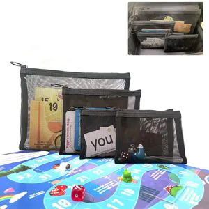 Nylon Lightweight Mesh Clear Toiletry Bag for Storage Small Things