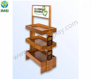 Cosmetic Store Wood Storage Box Wood Retail Display Racks
