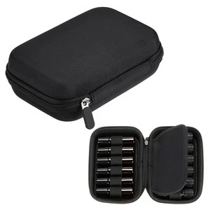 Custom Logo Waterproof Shockproof EVA Essential Oil & Makeup Case with Zipper Closure Fashion Style Holds 12 Bottles (5ml/10ml)