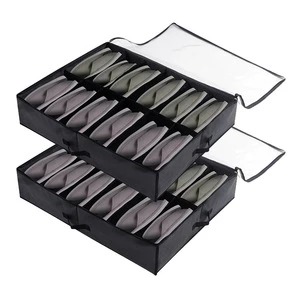 Hot Sale Wholesale Foldable Sustainable High-Capacity Non-Woven Fabric Modern Rectangle Shoe Storage Box Home Organization