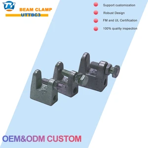 Quest Manufacturing Carbon Steel Cable Tray I-Beam Mounting Clip Galvanized With FM For Certificate Inch Measurement
