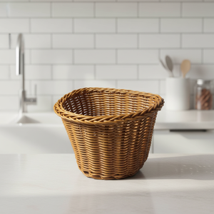 Yiqiang Rattan Woven Multi-Purpose Storage Basket for Tea Vegetable Fruit Bakery Desktop Storage Household Use Home Decoration