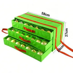 Hot Sell Holiday Foldable Christmas Ornament Storage Organizers Storage Used for Storing Things