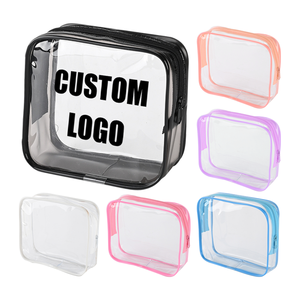 Hot Sale Portable Transparent PVC Cosmetic Bag Travel Toiletry Storage Bag Unisex Storage Bag with Custom Logo
