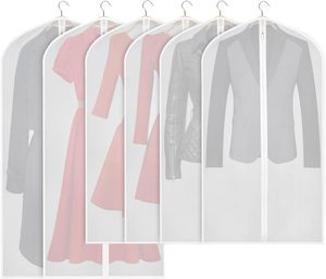 Clear PEVA Plastic Storage Garment Bags Customized Design Multifunctional Double Tier for Wardrobe Space Hanging Clothes Cover