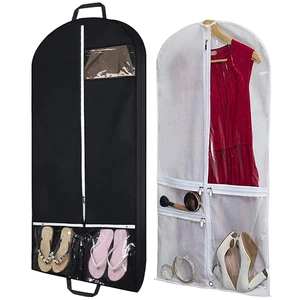 Fashionable Non Woven Hanging Garment Bag 60x120CM Clothing Storage Cover for Suits and Costumes