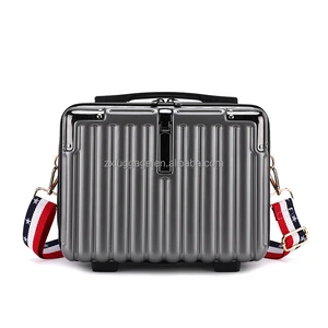 Wholesale Price ABS PC Suitcase Travel Beauty Cosmetic Case 14 ''suitcase Portable Carrying Hand Luggage Makeup Case