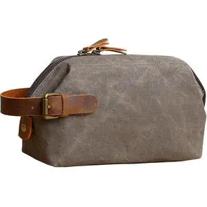 Royal Fair Custom Canvas Toiletry Makeup Cosmetic Bag Toilet Bag Dopp Kit Luxury Designer Storage Letter Pattern Hanging Bag