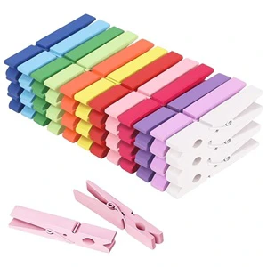 Custom Colorful Printed Clothespin Pegs Stabiles Hot-selling Big Types of Wooden Clothespins Sets for Badge